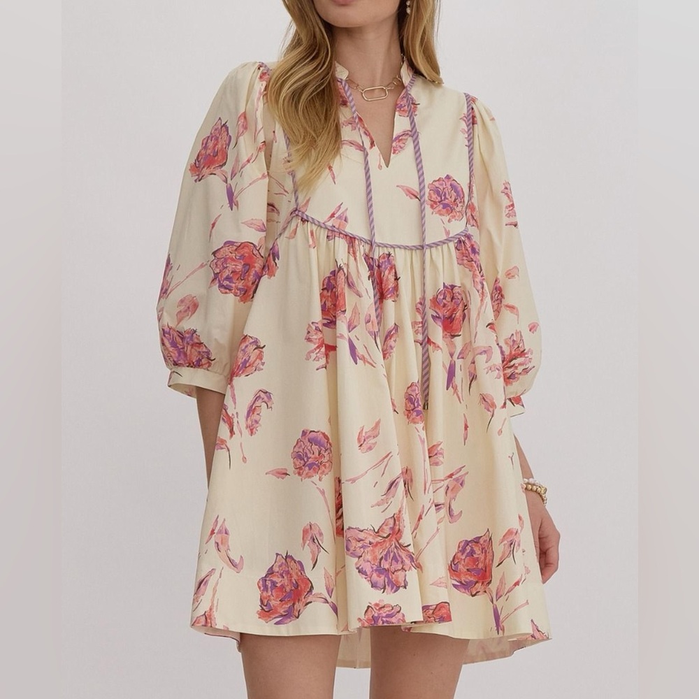 Entro Bed of Roses Babydoll Mini Dress